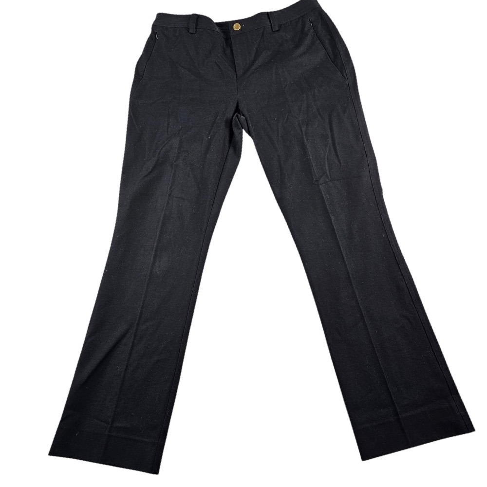 Ralph Lauren Dress Pants Women's Size 10P Black Straight Leg Side‎ pockets